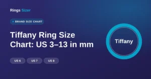 Tiffany Ring Size Chart